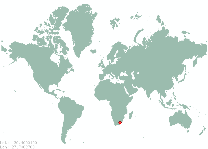 Quthing in world map